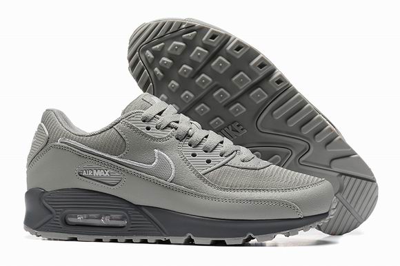 Cheap Nike Air Max 90 Goes Greyscale Men's Shoes Grey-82 - Click Image to Close